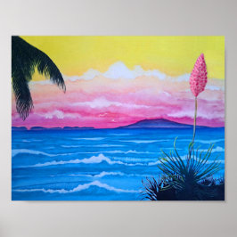 Póster Sunset Ocean Poster