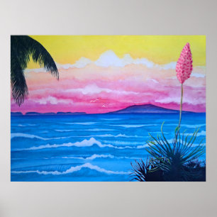 Póster Sunset Ocean Poster