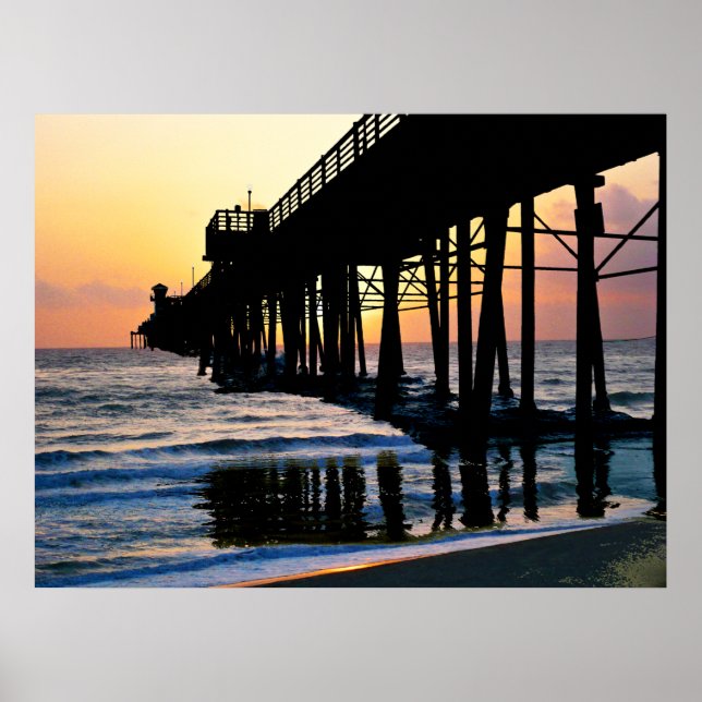 Póster Sunset Oceanside Pier, California (Frente)