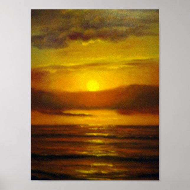 Póster Sunset Oil Painting (Frente)