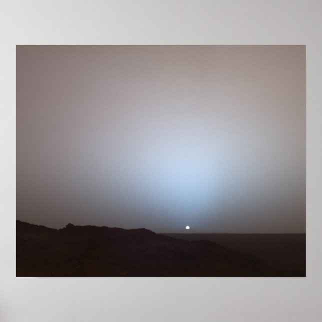 Póster Sunset On Mars- Taken From The Mars Rover- 5-19-05 (Frente)