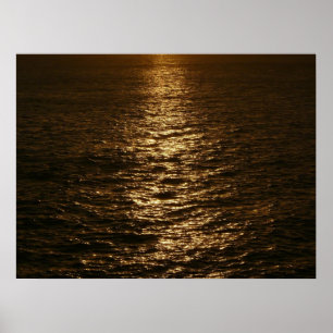 Póster Sunset on the Water Resumen Fotografía del Océano