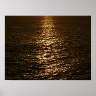 Póster Sunset on the Water Resumen Fotografía del Océano