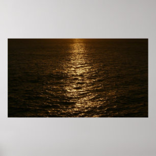Póster Sunset on the Water Resumen Fotografía del Océano