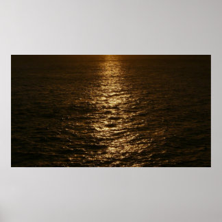 Póster Sunset on the Water Resumen Fotografía del Océano