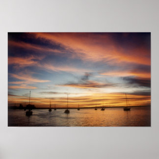 Póster Sunset over the Bay of La Paz