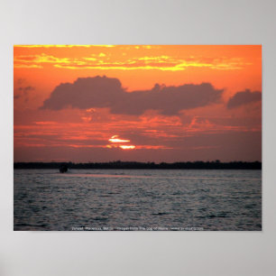 Póster Sunset, Placencia, Belice