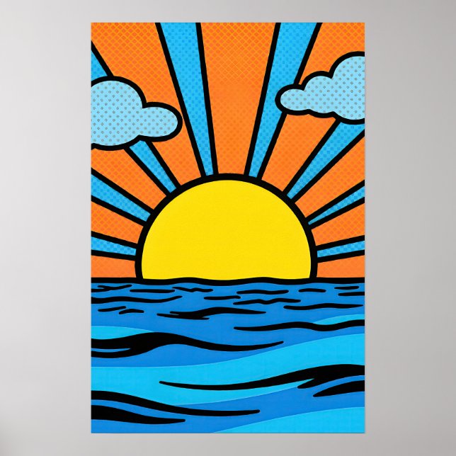 Póster Sunset  Pop Art (Frente)