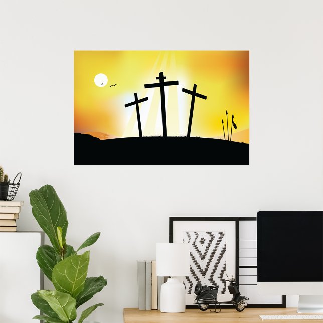 Póster Sunset Religious Crosses Poster (Subido por el creador)