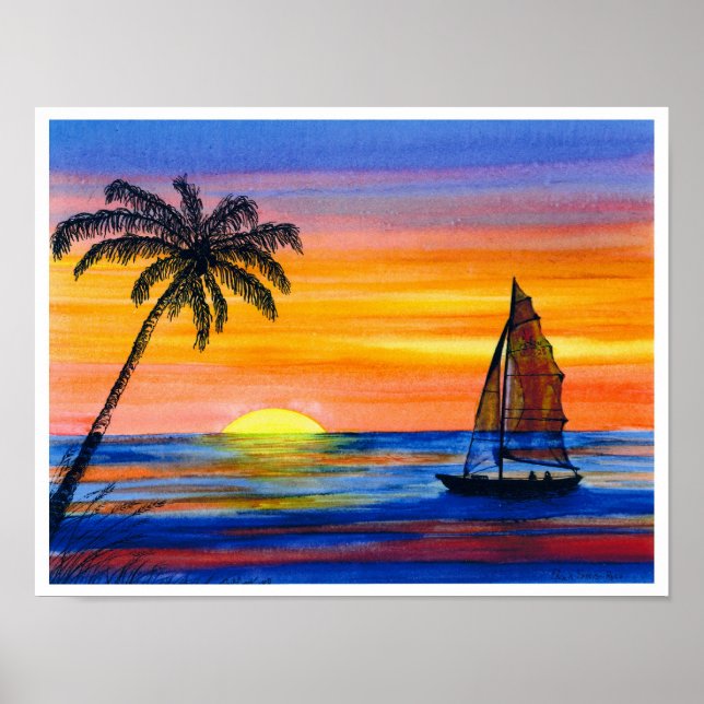 Póster Sunset Sail (Frente)