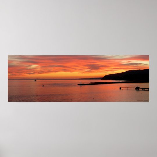 Póster Sunset Sea Poster, Lanscape of Almería Gulf