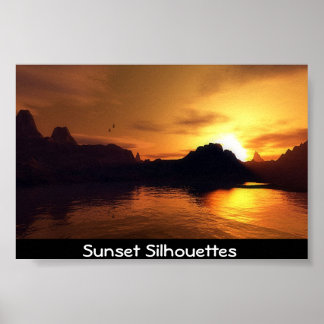 Póster Sunset Silhouettes