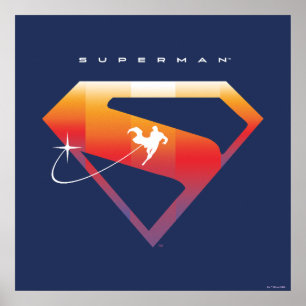 Póster Sunset Soar Superman Shield