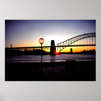 Póster Sunset, Sydney Harbour Bridge