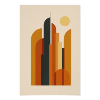 Póster Sunset Tower – Ville Stylisée 