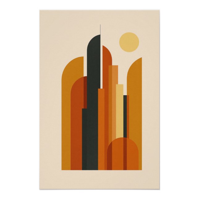 Póster Sunset Tower – Ville Stylisée  (Anverso)