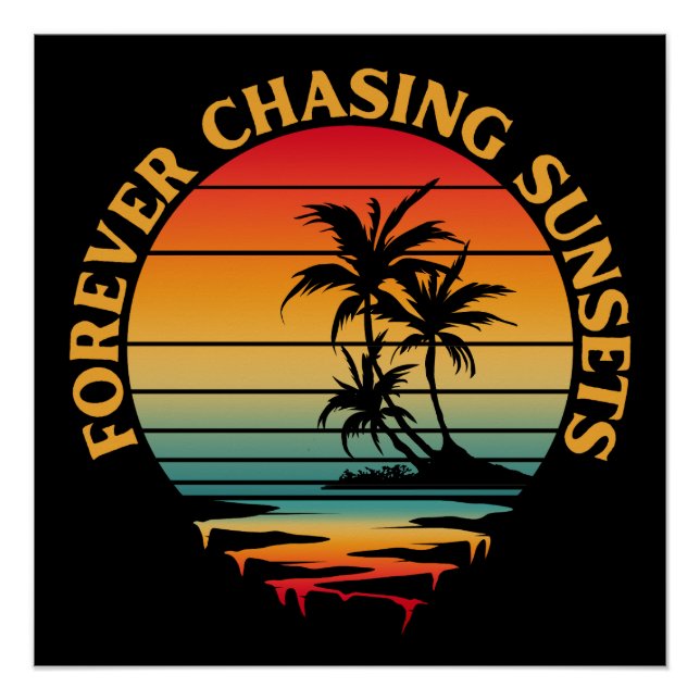 PÓSTER SUNSETS DE CHASING PARA SIEMPRE (Anverso)