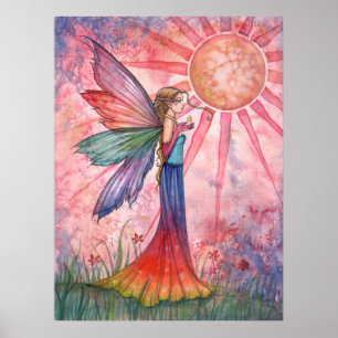 Póster Sunshine and Rainbow Fairy Poster