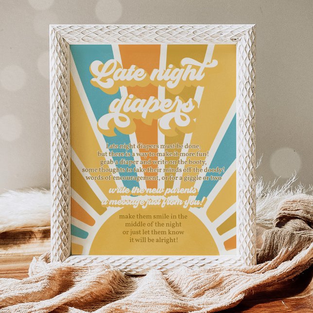 Póster Sunshine Baby Shower aquí llega el pañal Son (Subido por el creador)