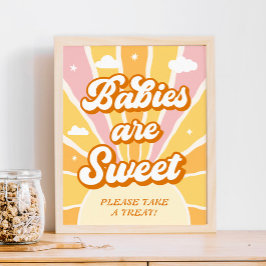 Póster Sunshine Baby Shower Babies are Sweet Favor