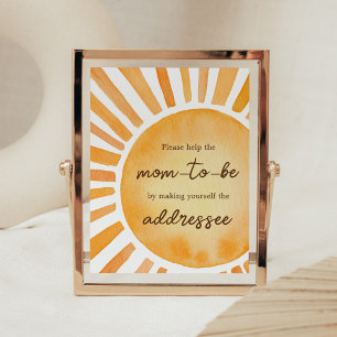 Póster Sunshine Baby Shower Envelope Station