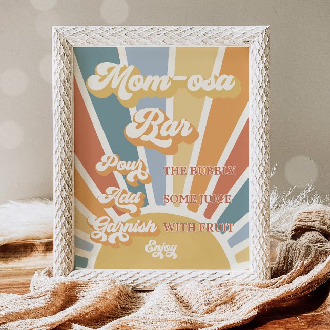 Póster Sunshine Baby Shower Here Come The Son Mom-osa Bar (Subido por el creador)