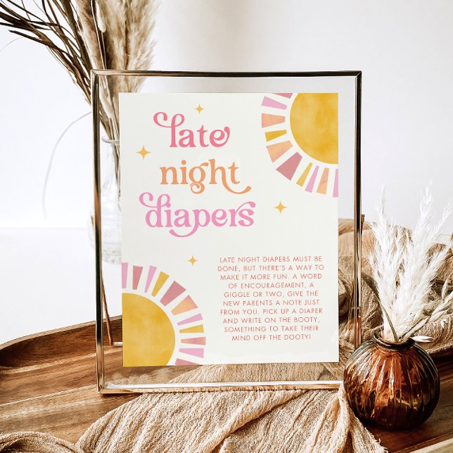 Póster Sunshine Baby Shower Late Night Diapers Juego Rótu (Subido por el creador)