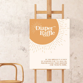 Póster Sunshine Boho Diaper Raffle Baby Shower