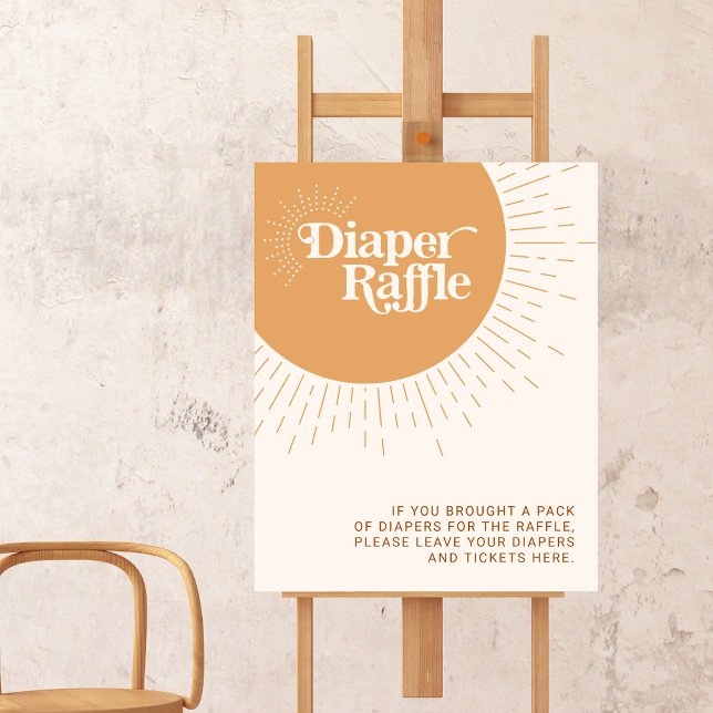 Póster Sunshine Boho Diaper Raffle Baby Shower (Subido por el creador)