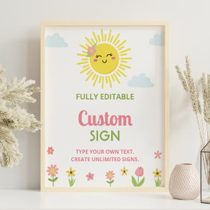 Póster Sunshine Fiesta de flores silvestres Personalizado