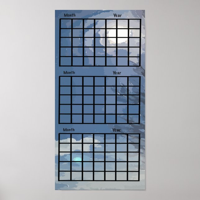 Póster Sunshine In Sky 3 Mes Poster Del Calendario (Frente)