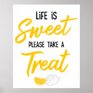 Póster Sunshine Lemonade and Fun Stand Birthday Treat