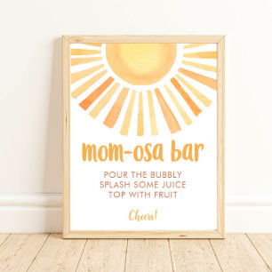Póster Sunshine mamá-osa bar género neutra ducha bebé