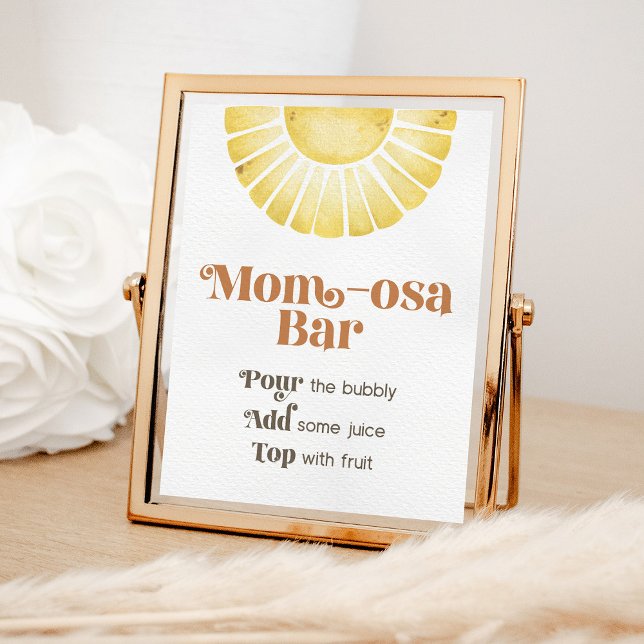 Póster Sunshine Momosa Bar Boho Rótulo Baby Shower (Subido por el creador)
