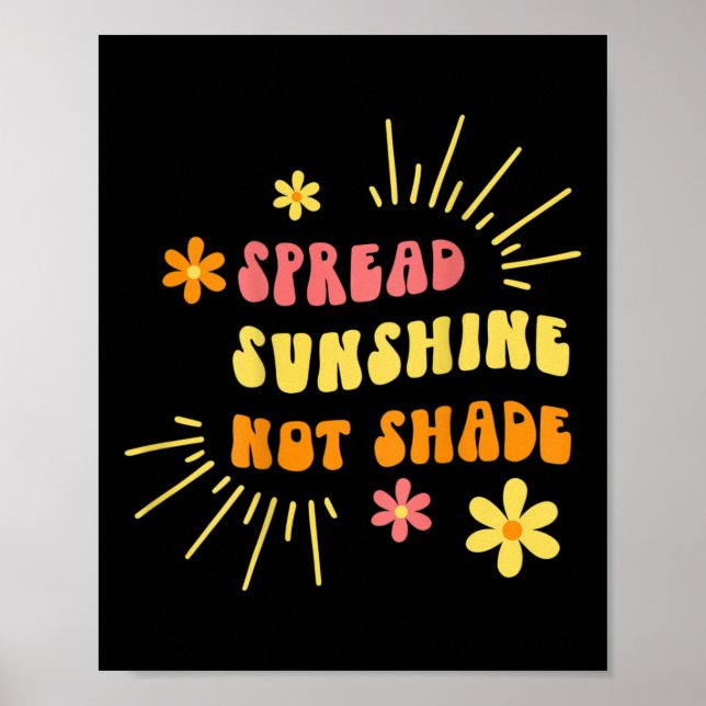 Póster Sunshine Not Shah - Amabilidad Self Care and Love  (Frente)