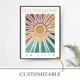 Póster Sunshine on Leith - Colorida imagen abstracta del