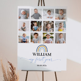 Póster Sunshine Rainbow Birday Photo Milestone Poster