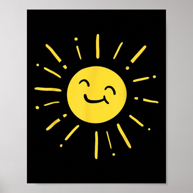 Póster Sunshine Sun Sonriente Cute Bonita Vacante de Amor (Frente)