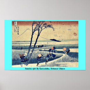 Póster Sunshu ejiri De Katsushika, Hokusai Ukiyoe.