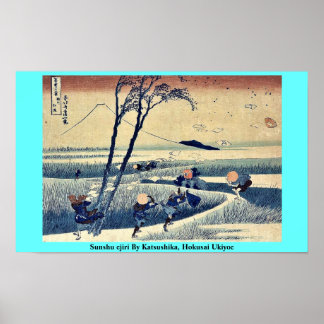 Póster Sunshu ejiri De Katsushika, Hokusai Ukiyoe.