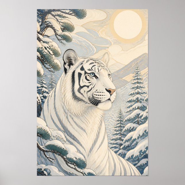 Póster Sunward II — Tigre Blanco en Invierno (Frente)