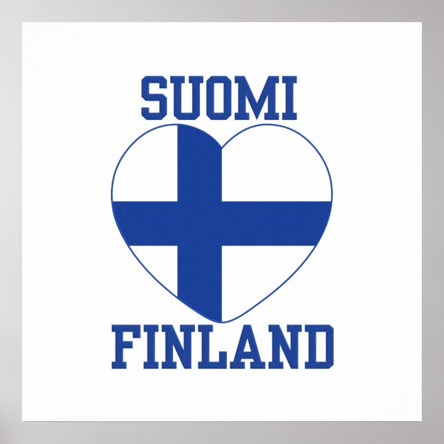PÓSTER SUOMI FINLAND PERSONALIZADO POSTER (Frente)