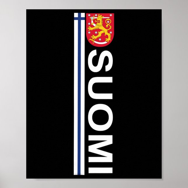 Póster Suomi Soccer And Sport Print - Finnish National Pr (Frente)