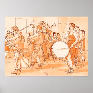 Póster Suonatori medioevali