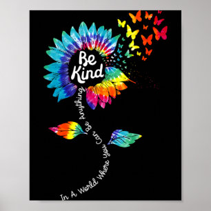 Póster Suower Antiacoso Sé Amable Amabilidad Tie Dye Anti