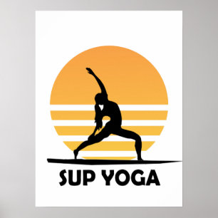 Póster SUP Yoga Stand Up Paddling