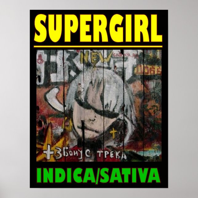 PÓSTER SUPER CHICA INDICA SATIVA (Frente)