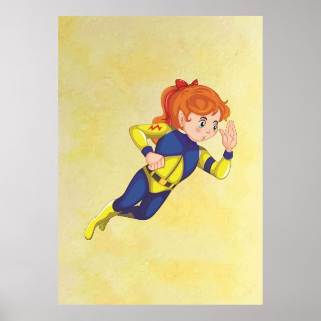 Póster Super Chica Power Poster - Fábrica de niños divert (Frente)