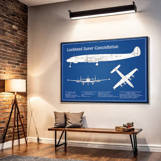Póster Super Constelación Lockheed L-1049 - Planes ABD (Subido por el creador)