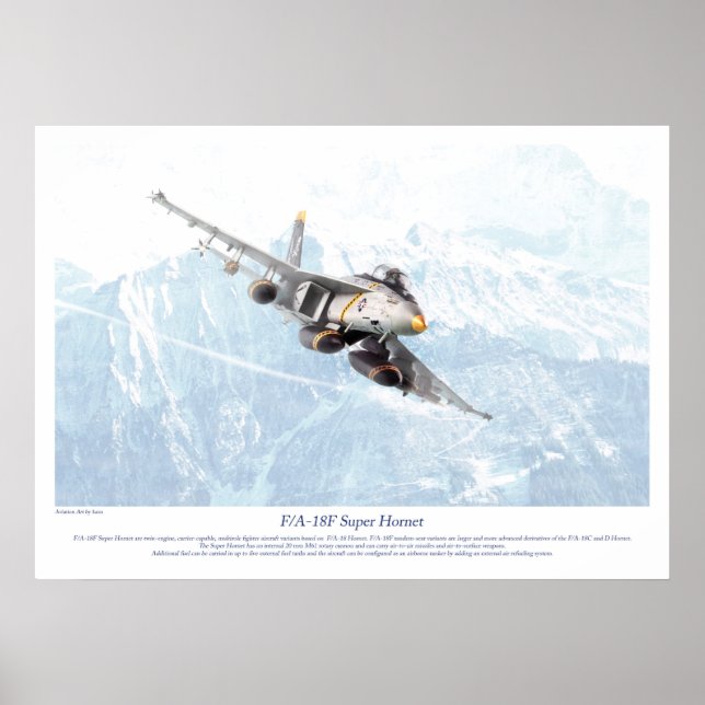 Póster "Super Cuerno F/A-18F" (Frente)